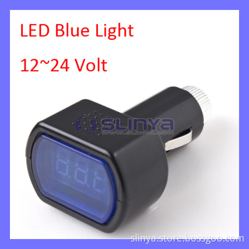 12V-24V Digital LED Blue Light Auto Car Truck System Voltmeter Gauge Voltage Volt Meter (SL-954)
